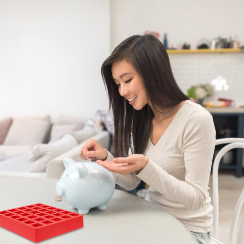 2Pièces À Pièces ABS Rouge Pour Rangement Multi-Compartiments 2