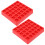 2Pièces À Pièces ABS Rouge Pour Rangement Multi-Compartiments 11