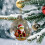 Boule de Noël grenouille en cristal 7,6 cm 2