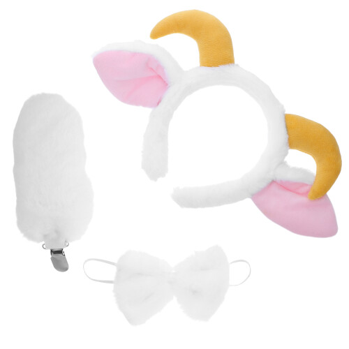 3Sets Weiche Schafsohren Haarreif Mit Clip- Kostümset 1