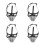 4Pcs Grey Mesh Dog Muzzles Soft Adjustable Mouth Guards for Training 10