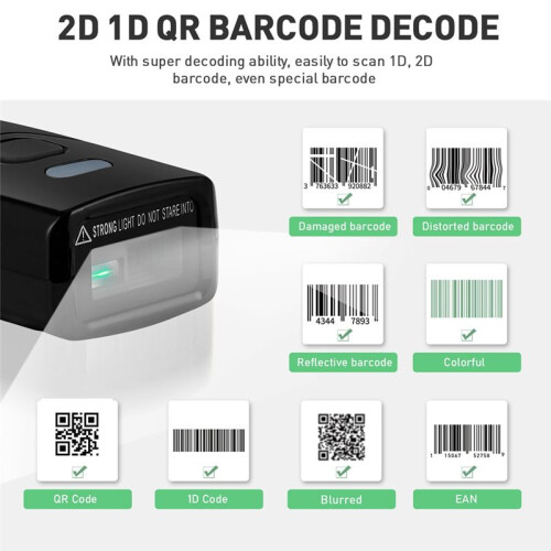 Wireless 2D Barcode Scanner   Scanner Support Windows Android POS 2