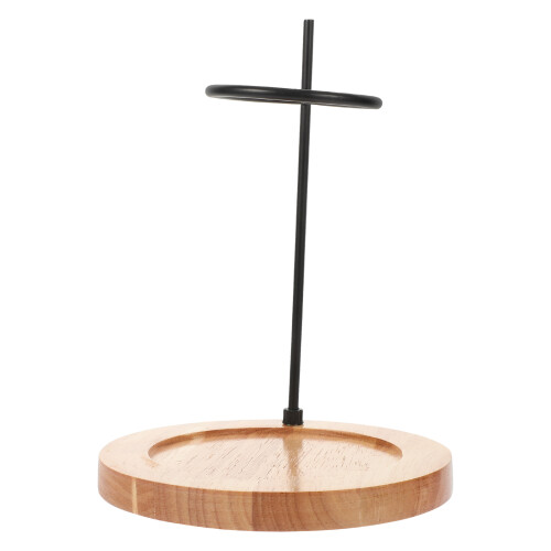 2Pcs Coffee Dripper Stand Wooden Iron Filter Cup Holder Storage Rack 1