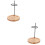 2Pcs Coffee Dripper Stand Wooden Iron Filter Cup Holder Storage Rack 8