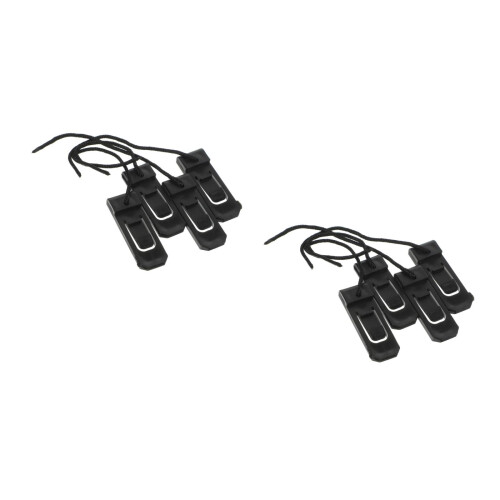 8Pièces Clips Ailerons Requin Nylon Noir Pour Paddle Board Gonflable 1