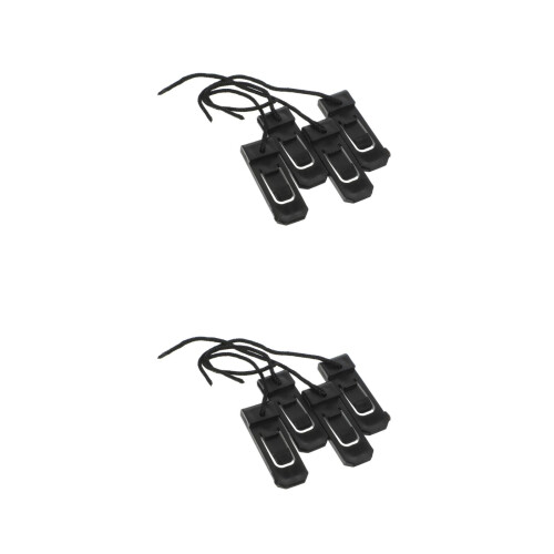 8Pièces Clips Ailerons Requin Nylon Noir Pour Paddle Board Gonflable 2