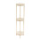 White Plastic Side Table with 2-Tier Storage 35.4x8.3 Inch 2