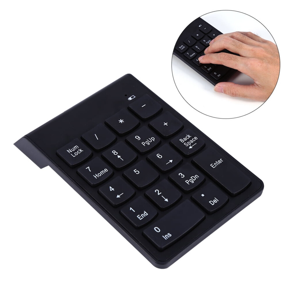 Mgaxyff Spill-Resistant Mini Wireless Numeric Keypad, Black 9180479323853