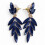 Royal Blue - Vintage Glass - Long Drop - Earrings 3