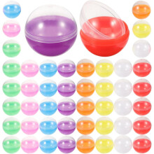 Lot de 50 capsules translucides vides en plastique de 4,3 cm (1,7 pouce) pour distributeur automatique, idéales pour les loisirs créatifs, les