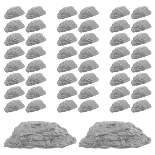 100Pcs Realistic Grey Plastic Miniature Rocks for Model Train Scenery 1