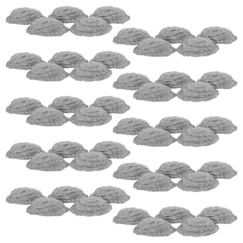 100Pcs Realistic Grey Plastic Miniature Rocks for Model Train Scenery 2