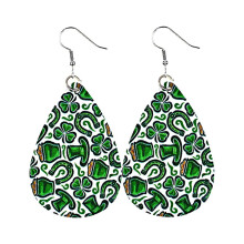 Women's St. Patrick's Day Green Drop Earrings, Everyday Ear Studs – Compatible with Holiday Party Wear