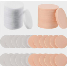 Sada 24 kosů houbiček na make-up, kulaté ploché aplikátory z měkkého latexu pro malování obličeje, nanášení make-upu a čištění pleti