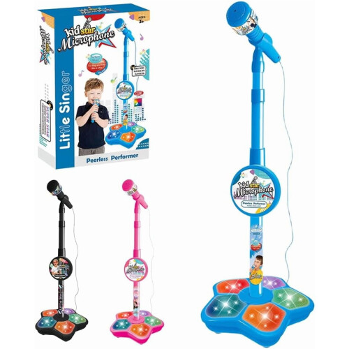 Kindermicrofoon met standaard en LED-lichtshow 2026 1