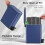 Slim stainless steel trash can 6L navy blue 2