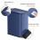 Slim stainless steel trash can 6L navy blue 3