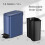 Slim stainless steel trash can 6L navy blue 5
