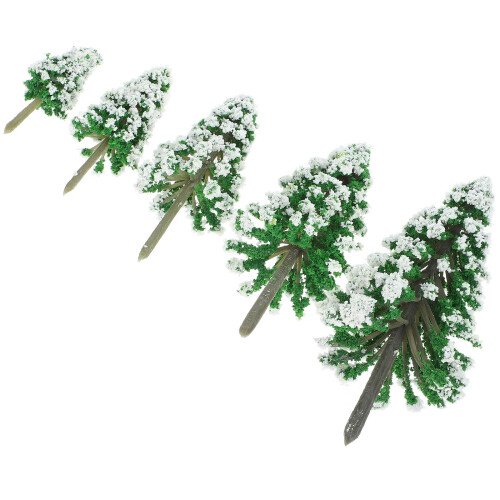 20Pcs Green Mini Road Trees for Model Scenery Train Track Layout DIY 1
