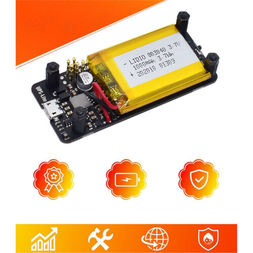 UPS-Lite Power Board for Raspberry Pi Zero Battery Pack Charger Accessory Built in 1000MAh with Power Detection Function 2