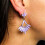 Royal Blue - Vintage Glass - Long Drop - Earrings 7