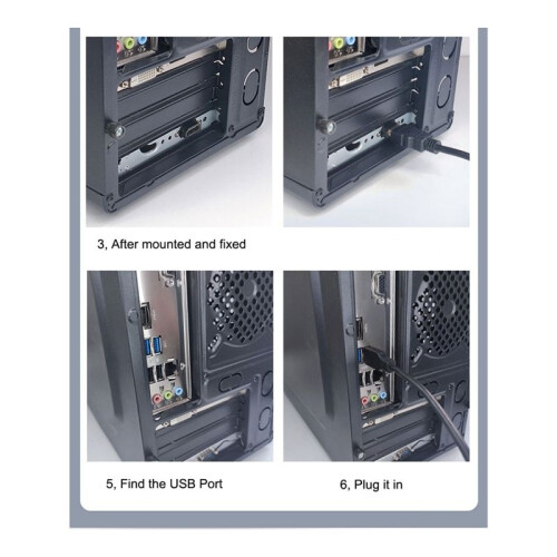 Computer Desktop  Internet Cafe Universal USB3.0 Audio Home Desktop External Power Extension Button(D) 1