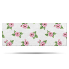 Tapis de bain fleuri Pioneer Flower, tapis antidérapant en microfibre avec envers en caoutchouc, doux, pour baignoire/douche, 43 x 119 cm