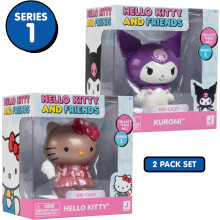și Prietenii Figurină Die-Turn 2" Pachet 2, Seria 1 - și Kuromi - Licențiat oficial Sanrio - Mini figurine de jucărie - Cadou pentru copii,