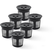 6er-Pack wiederverwendbare Kaffeepadfilter, 3-Loch-Nachfüllsystem für Ninja CFP201/CFP300/CFP301/CFP307 – Kompatibel mit Ninja