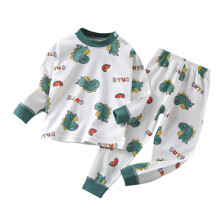 Conjunto de ropa de invierno para bebés y niños pequeños, niños y niñas, de color liso, con estampado bonito y manga larga, para estar en casa,