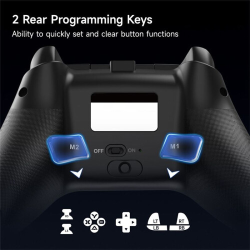 Gamepad Wireless X15, Controller PC per PC Windows, Telefono Android/IOS, Interruttore, Luce RGB, Gamepad Joystick Hall