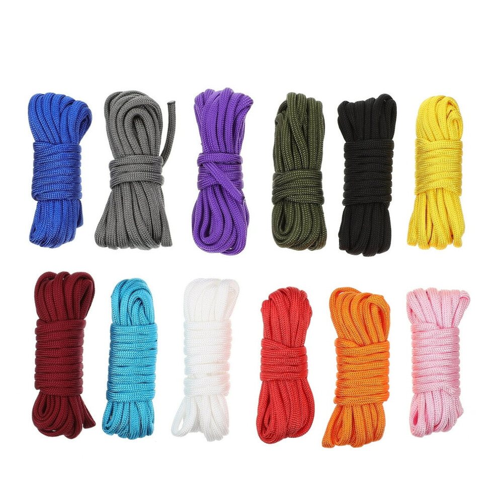 12 Rolls Polyester Clothes Line Cord Clothesline Rope Braided Bracelet 9329345107740