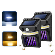EASTIN 2er-Pack Solar-Insektenvernichter für den Außenbereich, wasserdichter Mücken- und Fliegenvernichter mit Bewegungssensor und Licht –