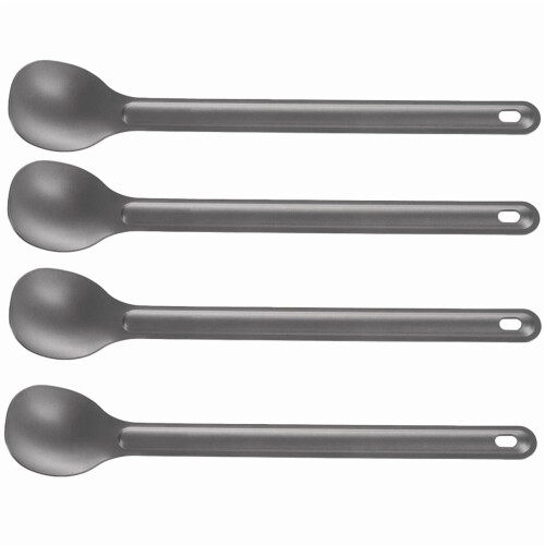 Titanlöffel, 21,5 cm langer Griff, Grau