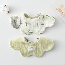 Dual-use baby bibs for drooling & teething—muslin, soft cotton, extra absorbent, hidden pocket, mess-proof, compatible with newborns, infants &