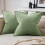 Conjunto de 2 capas de almofada de veludo verde sálvia, 45x45 cm (18x18 polegadas) 1
