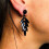 Royal Blue - Vintage Glass - Long Drop - Earrings 10