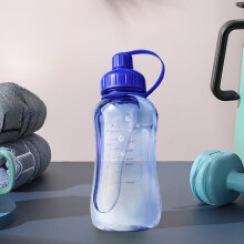 Sportovní láhev na vodu 1,5 l s ochranou proti úniku a brčkem – tritan bez BPA, měřicí stupnice, nerozbitná, do posilovny a na cesty,