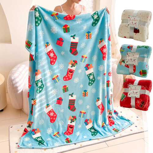 Christmas Flannel Throw Blanket 70 x 100 cm