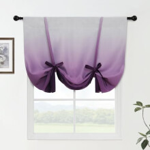 Ombre Blackout Curtains Grey to Purple 52x84 in 2 Pack