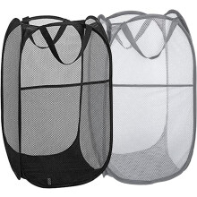 1/2 stuks wasmand van gaas, opvouwbare kledingopbergbak voor slaapkamer/studentenkamer/appartement – Hemelsblauw, geschikt voor standaardgebruik