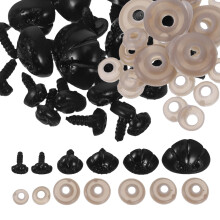 GOOHOCHY Set de 30 de nasuri de animale din plastic DIY cu șaibe pentru animale de pluș și păpuși de pluș accesorii pentru artizanat