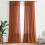 Linen Blend Semi-Sheer Curtains 52x96 in, 2 Panels 1