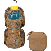 Pochette pour bouteille d'eau, porte-gourde pliable en nylon avec cordon de serrage, porte-gourde mains libres Ă fixer Ă la ceinture pour la