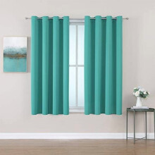 Grommet Blackout Curtains 42x63 in 2-Pack Teal