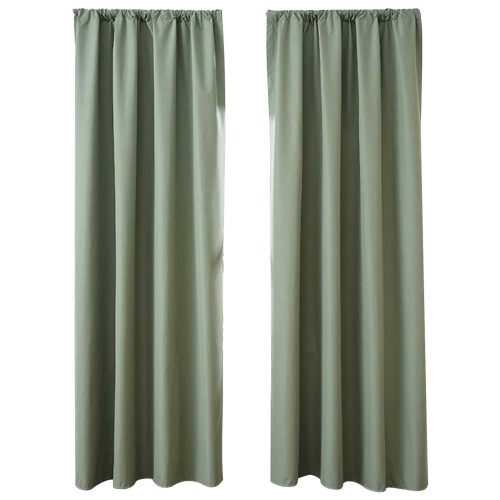 Linen Blackout Curtains 53x63" 2-Panel Back Tab