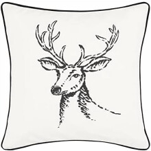 - Poduszka dekoracyjna z zamkiem błyskawicznym, idealny luksusowy komplet pościeli do łóżka lub sofy (Morning Stag Black, 20" x 20")