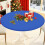 Round Elastic Tablecloth 36-44 in, Vinyl & Flannel Back, 1