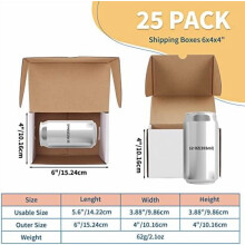 6x4x4 White Shipping Boxes Set of 25, Corrugated Cardboard Mailer Boxes for Packaging Small Business Mailing Gifts