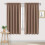 Cortinas opacas cáqui com isolamento térmico, 70x63 polegadas (conjunto). 1